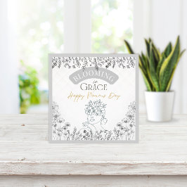 バラエレガントヘア開花グレースウィメンズデイホワイト ノートカード