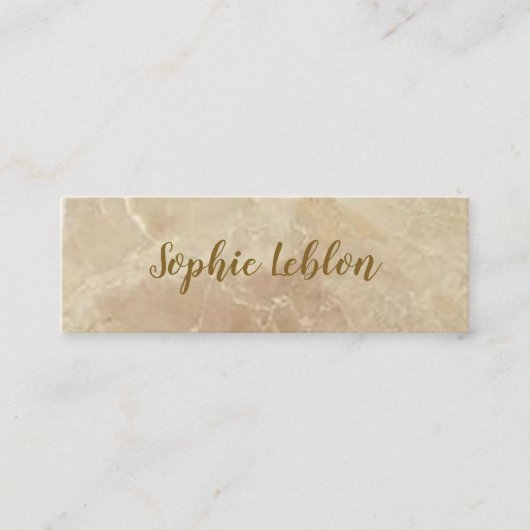 バラエレガントベージュ大理石 スキニー名刺 (正面)