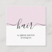 バラエレガントホワイトヘアドレッサー スクエア名刺 (正面)