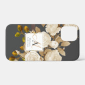 バラエレガントモノグラムグレー Case-Mate iPhoneケース (裏面 (横))