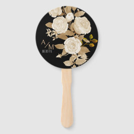 バラエレガントモノグラムブラック ハンドファン