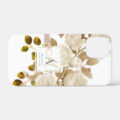 バラエレガントモノグラムホワイト Case-Mate iPhoneケース (裏面 (横))