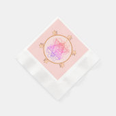 バラエレガントユダヤ人スター紙ナプキンス 縁ありカクテルナプキン (角)