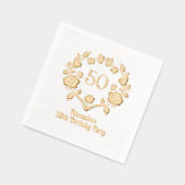 バラエレガントリースフレーム誕生日パーティー 箔ナプキン (左)