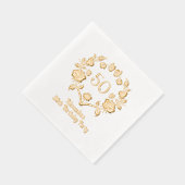 バラエレガントリースフレーム誕生日パーティー 箔ナプキン (右)