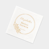 バラエレガントリースブライダルシャワースタンプ 箔ナプキン (左)