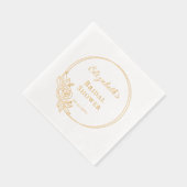 バラエレガントリースブライダルシャワースタンプ 箔ナプキン (右)