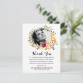 バラエレガントリース写真悔やみや弔慰メモリアル サンキューカード (スタンド正面)