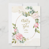 バラエレガントロマンフローラ結婚ズ 招待状 (正面)