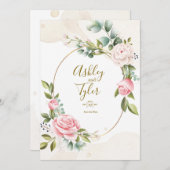 バラエレガントロマンフローラ結婚ズ 招待状 (正面/裏面)