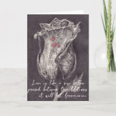 バラエレガント引用文バレンタインホリデーカード カード (正面)