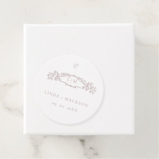 バラエレガント植物紋章モノグラ結婚ム フェイバータグ (インサイチュ)