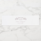 バラエレガント植物紋章モノグラ結婚ム ペットボトルラベル (シングルラベル)