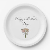 バラエレガント母の日パーティーフローラブランチ ペーパープレート (正面)