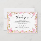 バラエレガント色の葬儀サンキューカード サンキューカード (正面)