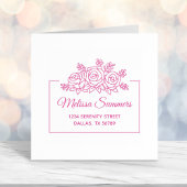 バラエレガント花束フラワーフレームアドレス セルフインキングスタンプ