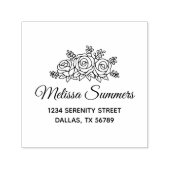 バラエレガント花花束住所 セルフインキングスタンプ (デザイン)