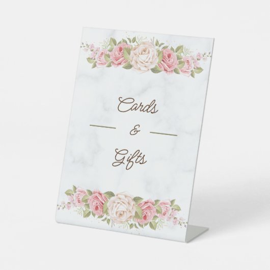 バラエレガント花 台座サイン (正面)