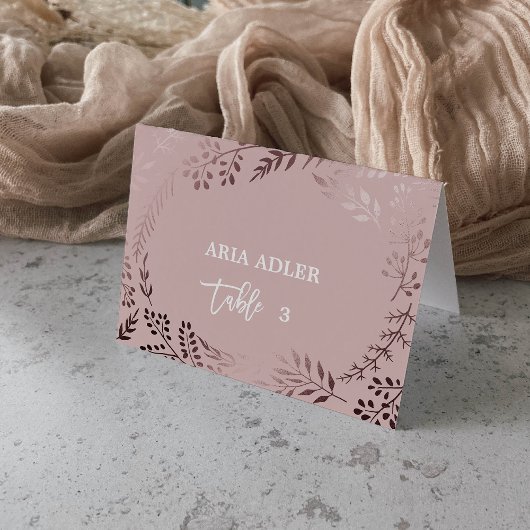 バラエレガント金ゴールドとピンク結婚ズ・エスコート テーブルナンバー