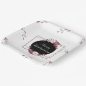 バラエレガント金ゴールドとブラックフローラ紙プレート ペーパープレート (傾斜あり)