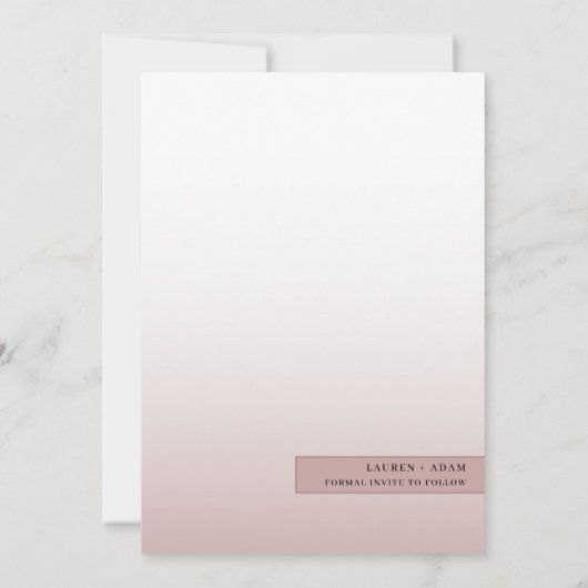 バラエレガント金ゴールドと写真の保存日付 セーブザデート (裏面)