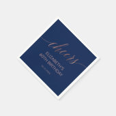 バラエレガント金ゴールドと海軍書道応援 スタンダードカクテルナプキン (角)