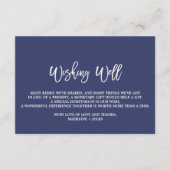 バラエレガント金ゴールドと海軍結婚の願い井戸 エンクロージャーカード (正面)