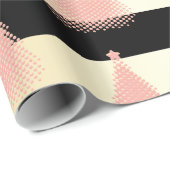 バラエレガント金ゴールドと金ゴールドクリスマスツリーパターン ラッピングペーパー (ロールコーナー)