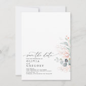 バラエレガント金ゴールドの緑の日付を保存 案内状 (正面)