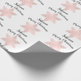 バラエレガント金ゴールドの雪片 ラッピングペーパー