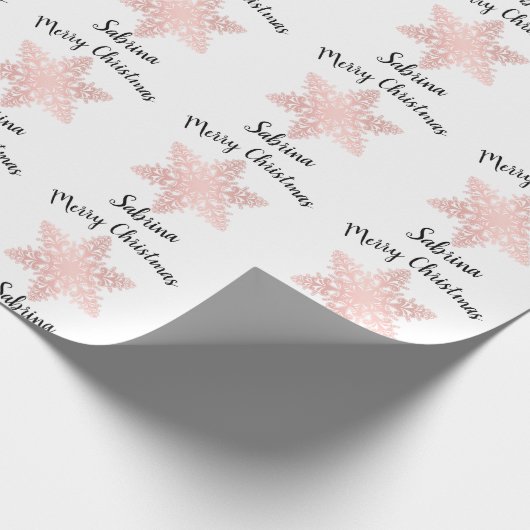 バラエレガント金ゴールドの雪片 ラッピングペーパー (角)