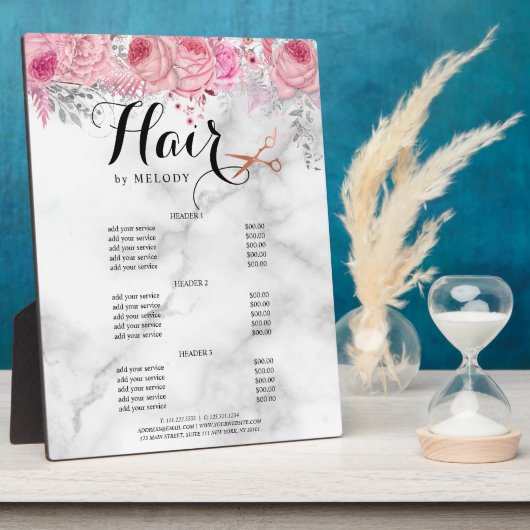 バラエレガント金ゴールドはさみヘアスタイリストのサービス フォトプラーク (側面)