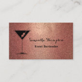 バラエレガント金ゴールドイベントバーテンダー名刺 名刺 (正面)