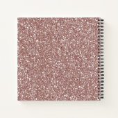 バラエレガント金ゴールドウォーターカラーSweet sixteenゲストB ノートブック (裏面)