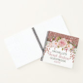 バラエレガント金ゴールドウォーターカラーSweet sixteenゲストB ノートブック (内部)