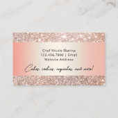 バラエレガント金ゴールドカップケーキベーカリー 名刺 (裏面)