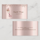 バラエレガント金ゴールドカップケーキ,スイーツ,ベーカリーツール 名刺 (正面/裏面)