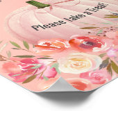 バラエレガント金ゴールドカボチャ赤ちゃんシャワーウィズウィーズ ポスター (角)