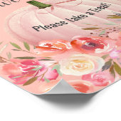 バラエレガント金ゴールドカボチャ赤ちゃんシャワートリート ポスター (角)