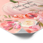 バラエレガント金ゴールドカボチャ赤ちゃんシャワー ポスター (角)