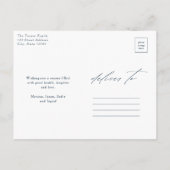 バラエレガント金ゴールドガーランド写真クリスマス シーズンポストカード (裏面)