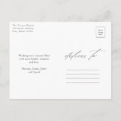 バラエレガント金ゴールドガーランド2フォトクリスマスクリスマスクリスマスイベント シーズンポストカード (裏面)