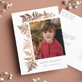 バラエレガント金ゴールドガーランド2フォトクリスマスクリスマスクリスマスイベント シーズンポストカード