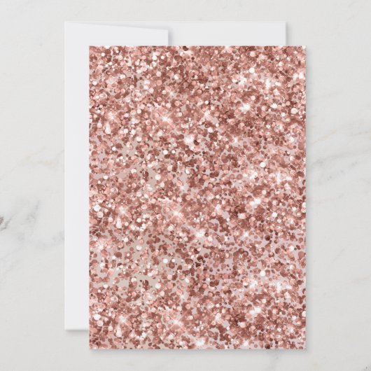 バラエレガント金ゴールドキッズガール4th誕生日パーティー 招待状 (裏面)