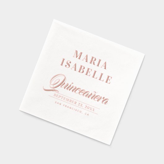 バラエレガント金ゴールドキンセアニェラ誕生日パーティー 箔ナプキン (左)