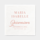 バラエレガント金ゴールドキンセアニェラ誕生日パーティー 箔ナプキン (正面)