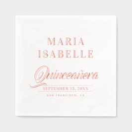 バラエレガント金ゴールドキンセアニェラ誕生日パーティー 箔ナプキン