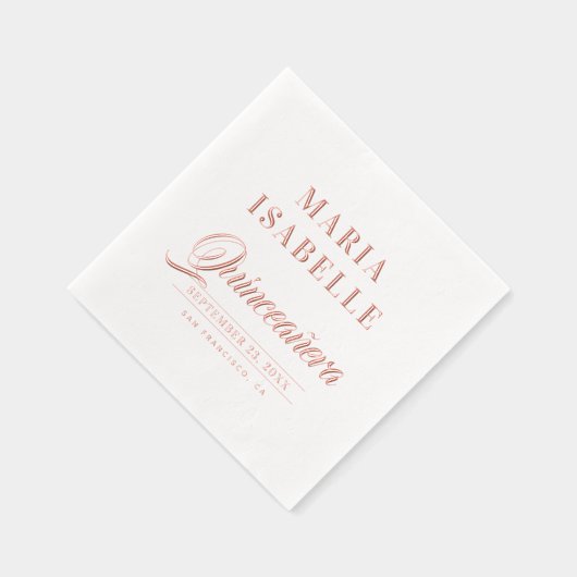 バラエレガント金ゴールドキンセアニェラ誕生日パーティー 箔ナプキン (右)