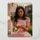 バラエレガント金ゴールドクラウンキンセアニラパーティー 箔招待状 (裏面)