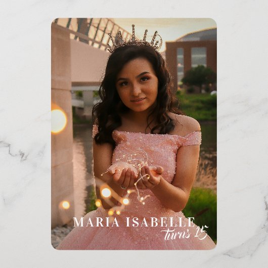 バラエレガント金ゴールドクラウンキンセアニラパーティー 箔招待状 (裏面)